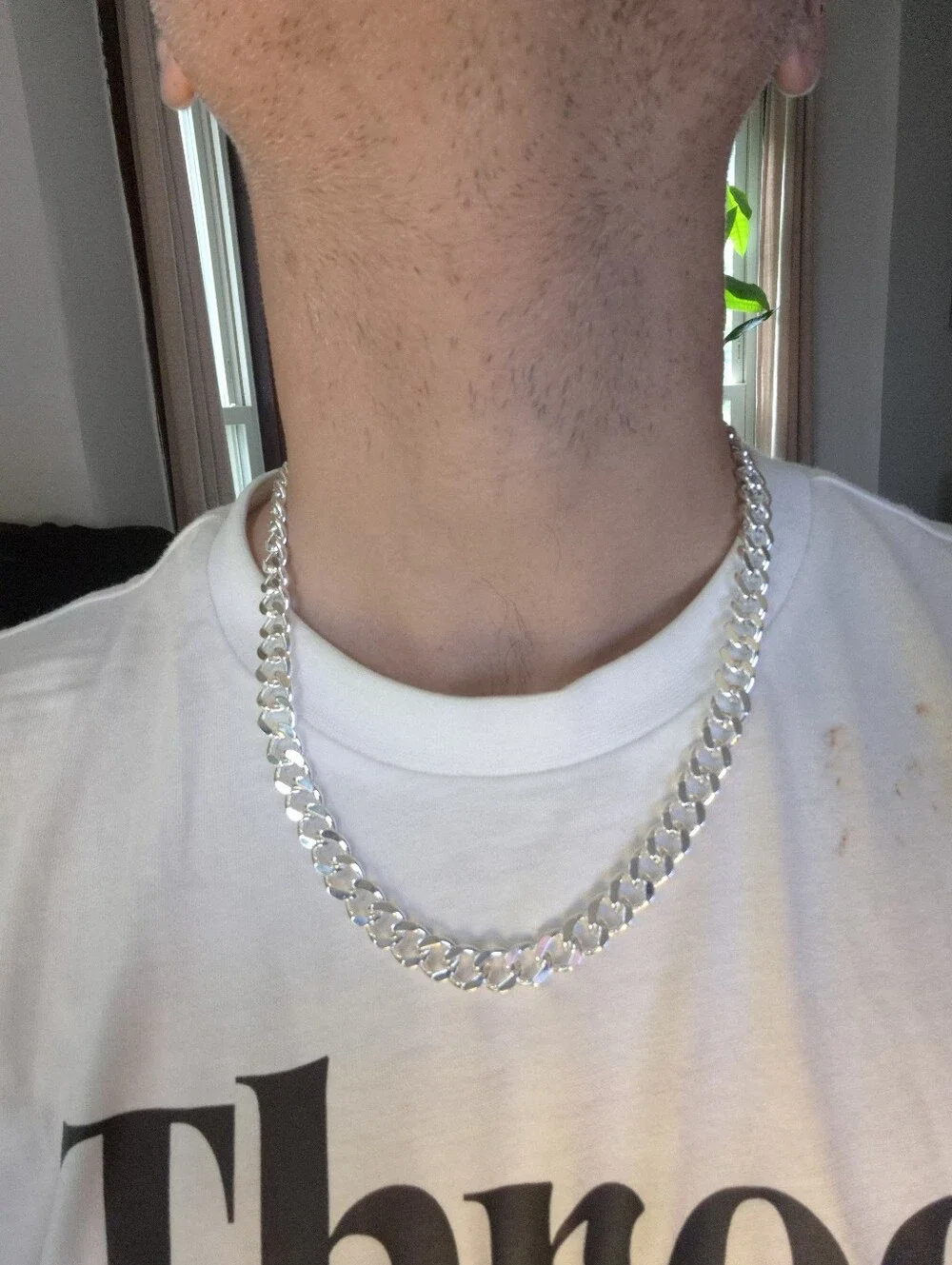 Classic Silver Curb Chain Necklace - Polished Men's Or Women’s Jewelry Not Real